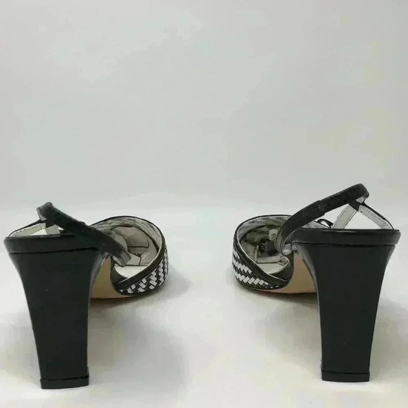 Sacha Made in Spain Black White 8 Wicker Shoes - Picture 3 of 8